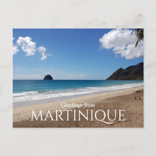 Scenic Beach Greetings from Martinique Postcard