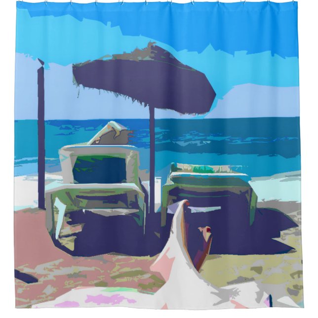 Scenic Beach Shower Curtain (Front)