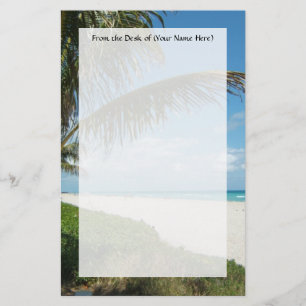 Scenic Beach, Side Palm Branch Stationery
