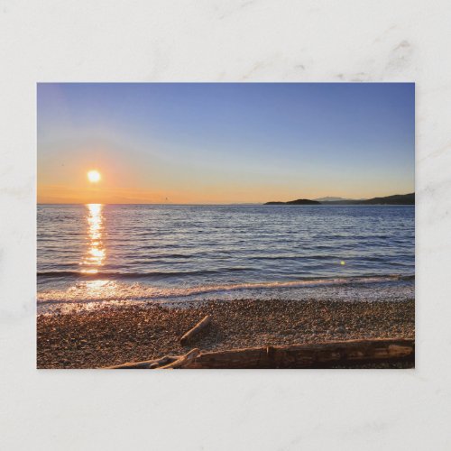 Scenic Beach Sunset Photo  Postcard