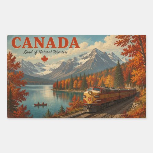 Scenic beauty of Canada  Rectangular Sticker