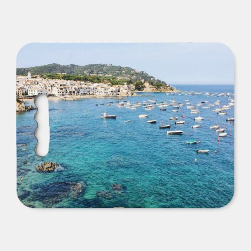 Scenic Blue Ocean Spain Travel Photo Seat Cushion