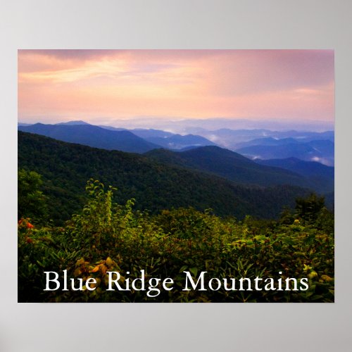 Scenic Blue Ridge Mountains Landscape Photograph Poster
