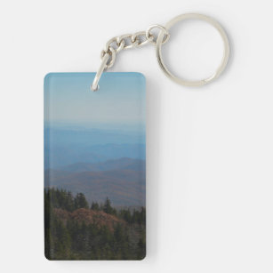 Scenic Blue Ridge Mountains Nature Photography Keychain