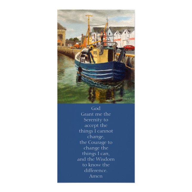 Scenic Boats Serenity Prayer Advertising Card (Front)