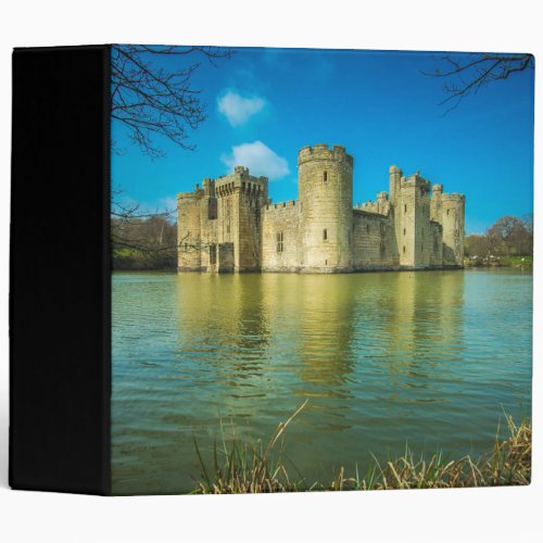 Scenic Bodiam Castle in East Sussex England 3 Ring Binder