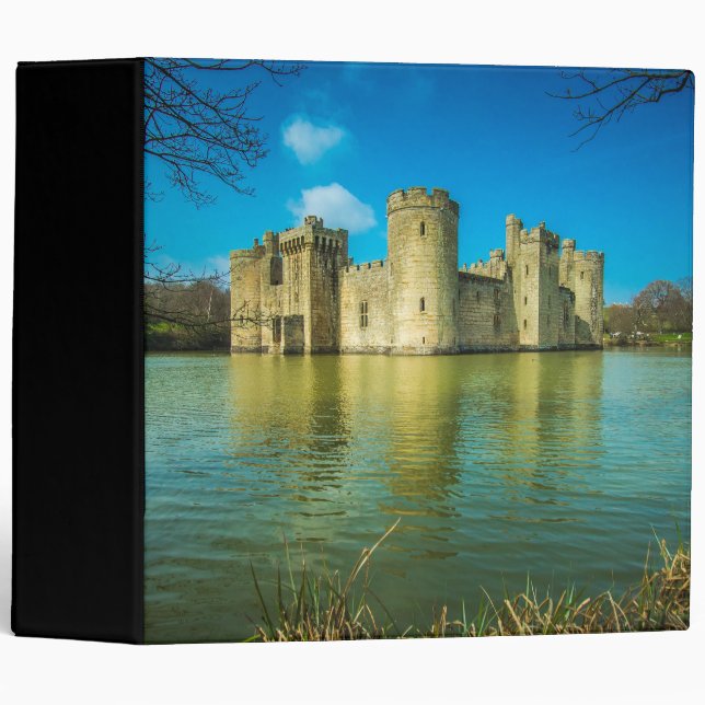 Scenic Bodiam Castle in East Sussex England 3 Ring Binder (Front/Spine)