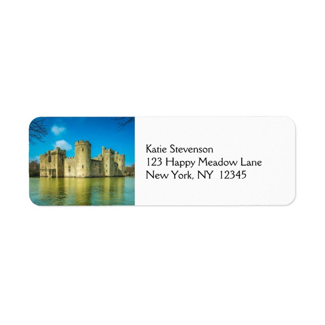 Scenic Bodiam Castle in East Sussex England Label (Front)