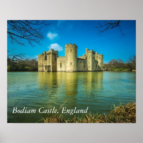 Scenic Bodiam Castle in East Sussex England Poster