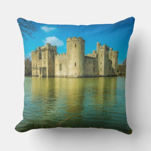 Scenic Bodiam Castle in East Sussex England Throw Pillow