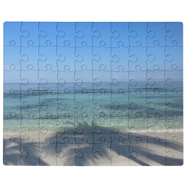 Scenic Caribbean Beach Nature Travel Jigsaw Puzzle (Scenic Beach Puzzle, Beach House Games, Summer Hostess Gift, Housewarming gift for Beach Lover)