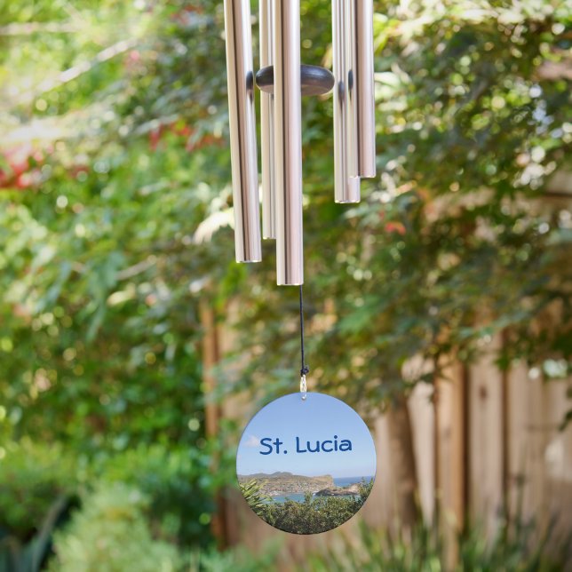 Scenic Caribbean Island Saint Lucia Wind Chime (Backyard)
