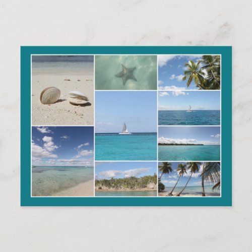Scenic Caribbean Photo Collage Postcard