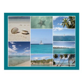 Scenic Caribbean Photo Collage Postcard
