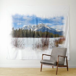 Scenic Cascade Mountain - Banff Alberta Tapestry