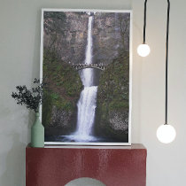 Scenic Cascading Multnomah Falls Photo Print