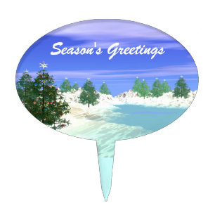 Scenic Christmas Cake Topper