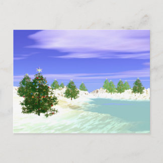 Scenic Christmas Holiday Postcard