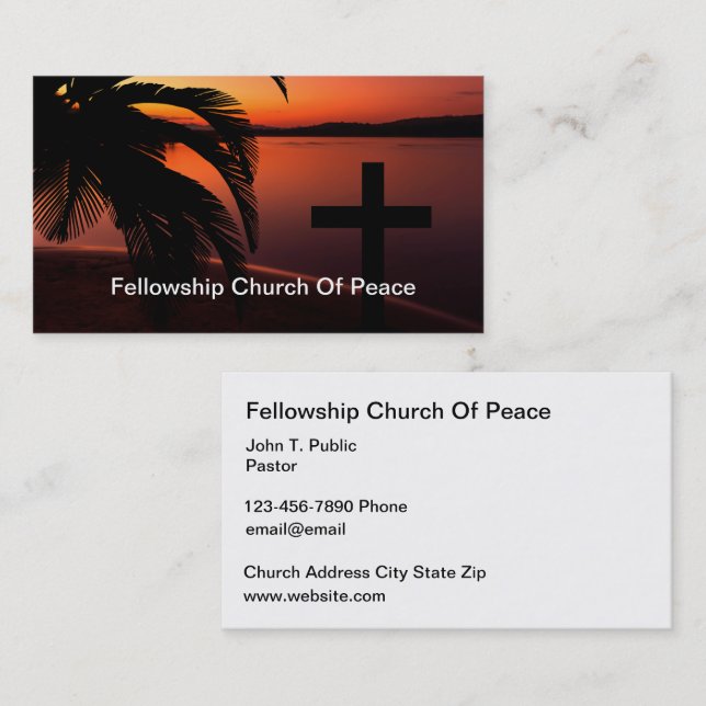 Scenic Church Theme Double Side Business Cards (Front/Back)