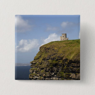 Scenic Cliffs of Moher and O'Brien's Tower. Button
