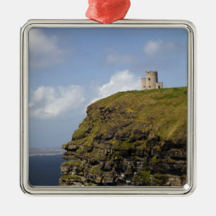 Scenic Cliffs of Moher and O'Brien's Tower. Metal Ornament