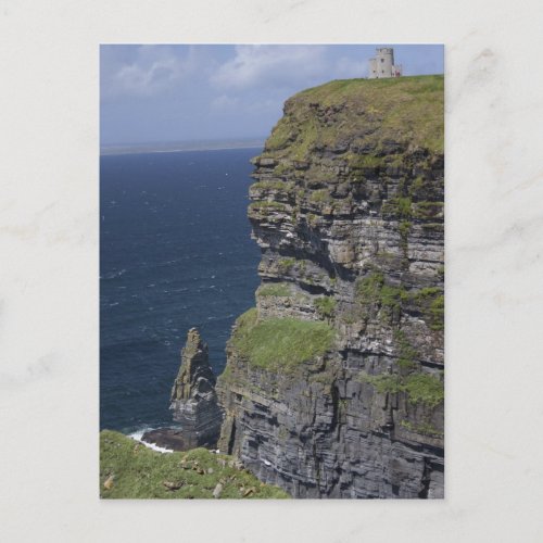 Scenic Cliffs of Moher and OBriens Tower Postcard