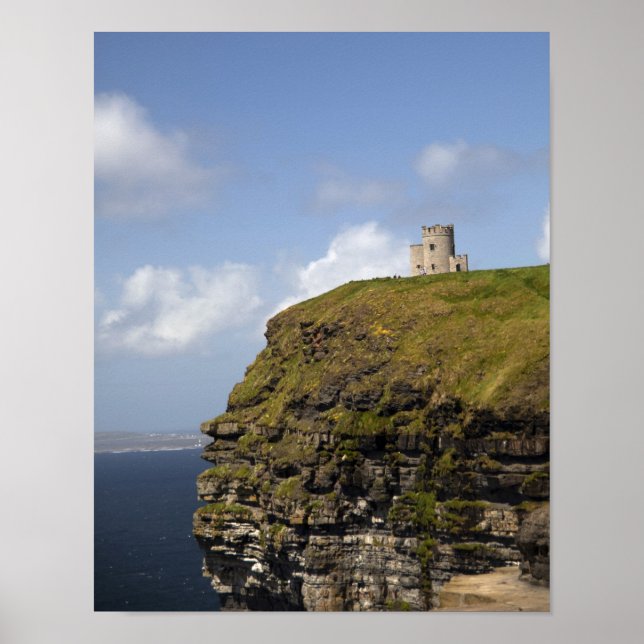 Scenic Cliffs of Moher and O'Brien's Tower. Poster (Front)