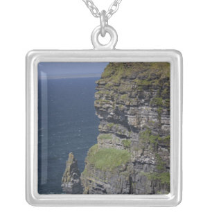 Scenic Cliffs of Moher and O'Brien's Tower Silver Plated Necklace