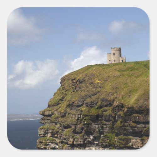 Scenic Cliffs of Moher and OBriens Tower Square Sticker