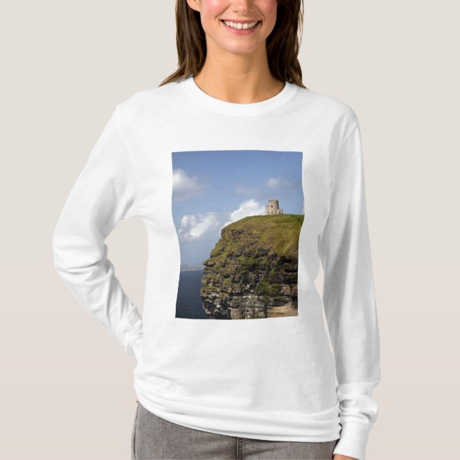 Scenic Cliffs of Moher and O'Brien's Tower. T-Shirt (Front)