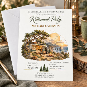 Scenic Coastal RV Retirement Adventure Invitation