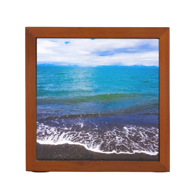 Scenic Coastal Waves Desk Organizer (Front)