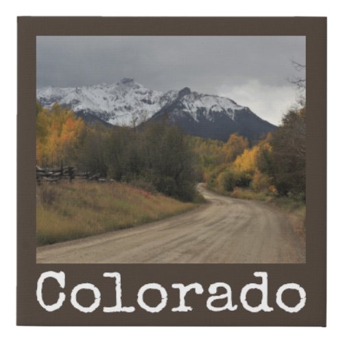 Scenic Colorado Autumn Roads Faux Canvas Print