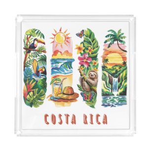 Scenic Costa Rica Travel Acrylic Tray