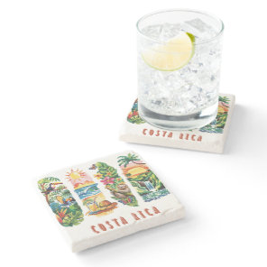 Scenic Costa Rica Travel Stone Coaster