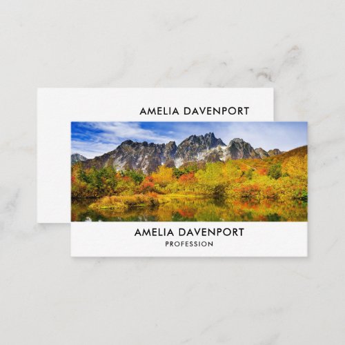Scenic Country Mountains and Lake Business Card