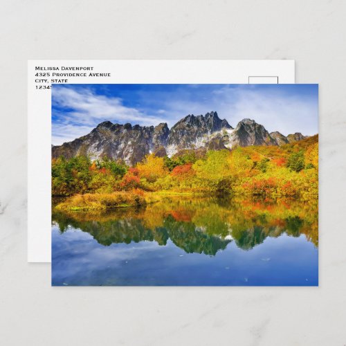 Scenic Country Mountains and Lake Postcard
