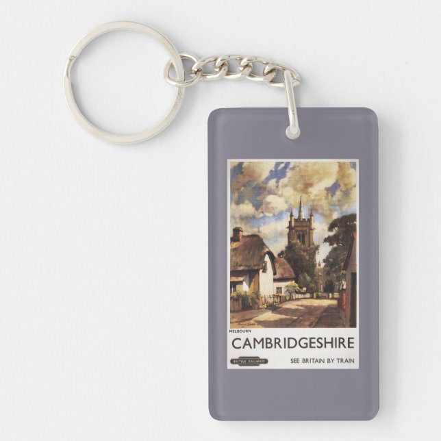 Scenic Country View British Railways Poster Keychain (Front)