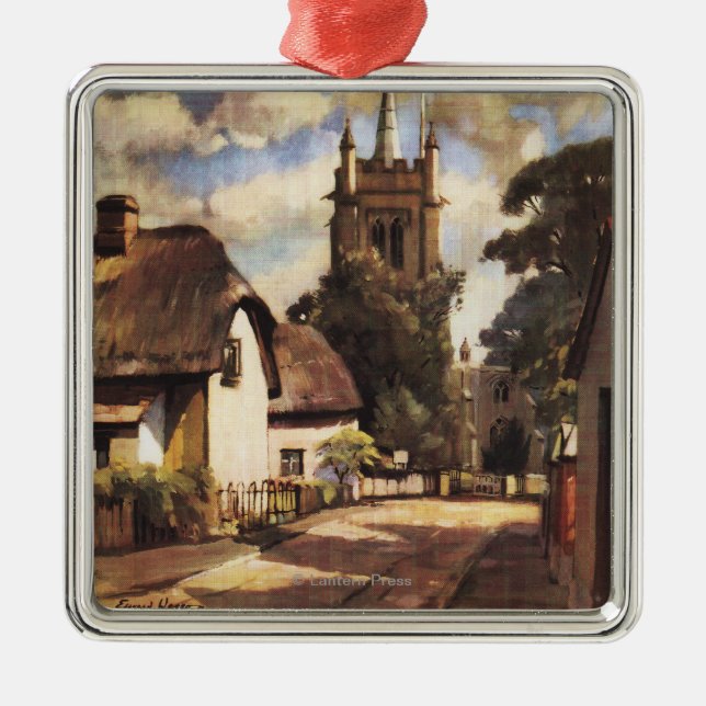 Scenic Country View British Railways Poster Metal Ornament (Front)