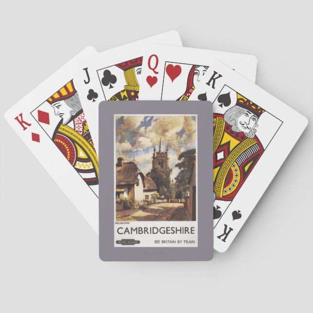 Scenic Country View British Railways Poster Poker Cards (Back)