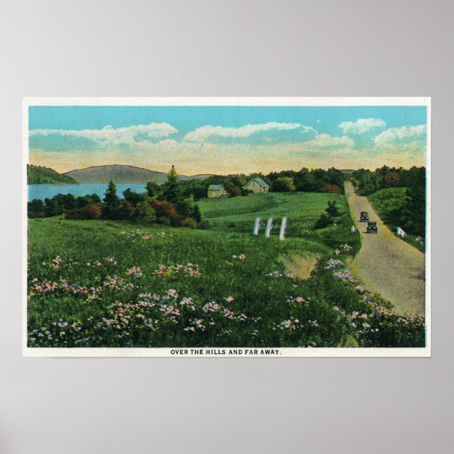 Scenic Country View, Over the Hills and Far Poster (Front)