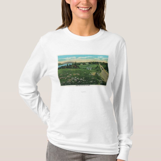 Scenic Country View, Over the Hills and Far T-Shirt (Front)