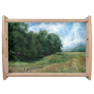 Scenic Countryside Path – Vintage Landscape Design Serving Tray