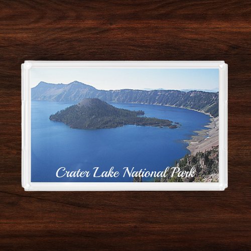 Scenic Crater Lake National Park Acrylic Tray