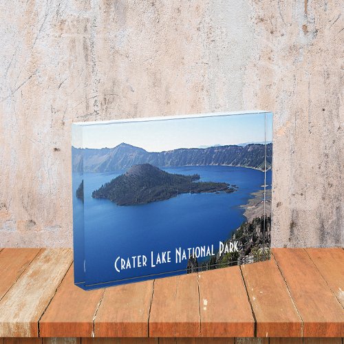 Scenic Crater Lake National Park Photo Block
