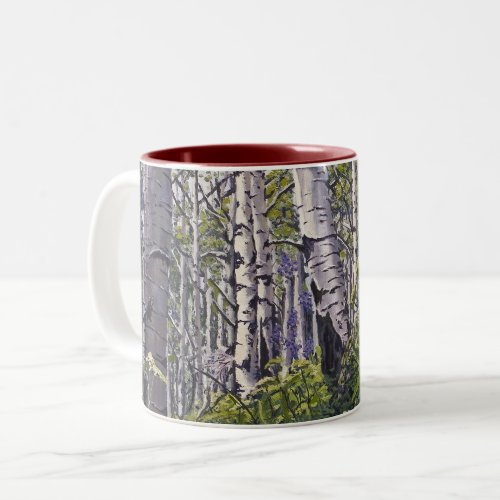 Scenic Crested Butte Colorado Spring Aspen Trees Two_Tone Coffee Mug