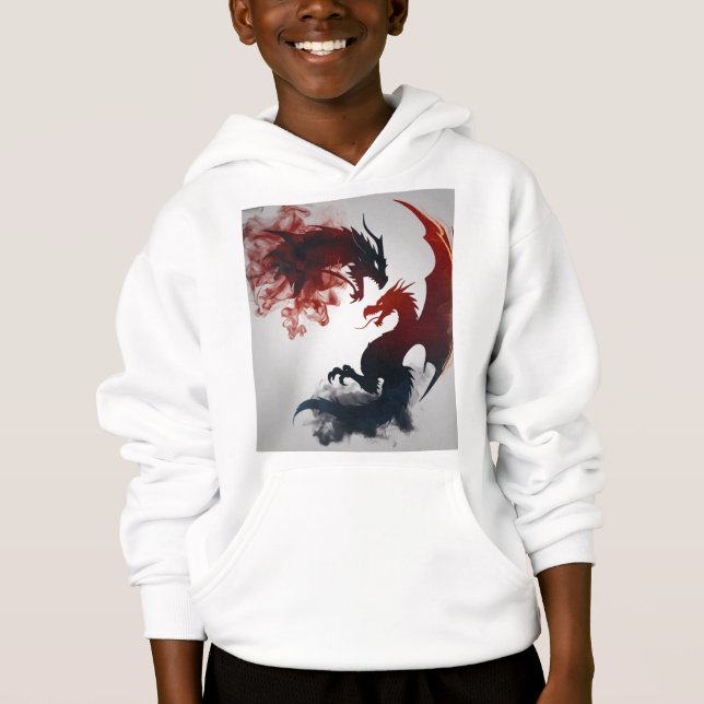 Scenic Dragon Smoke Fantasy Hoodie (Front)