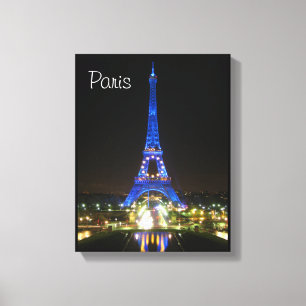Scenic Eiffel Tower at Night Canvas Print