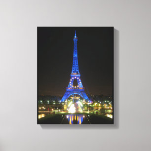 Scenic Eiffel Tower at Night Canvas Print