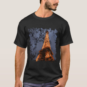 Scenic Eiffel Tower Paris France at Night Majestic T-Shirt